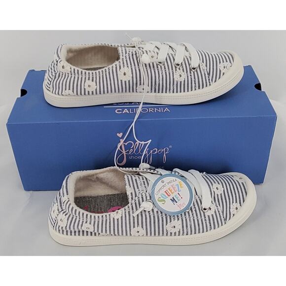 Jellypop Dallas Blue Floral Lace Up Canvas Sneaker Shoes Womens Size 5.5M New - Picture 3 of 5